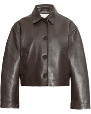 Studio Nicholson Leather Jacket 'Hain' - Brown