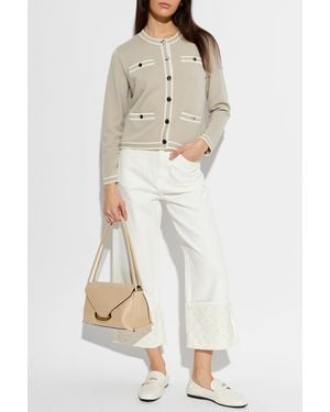 Tory Burch Jeans With Rolled-Up Legs - Natural