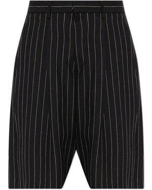 R13 Shorts With A Striped Pattern - Black