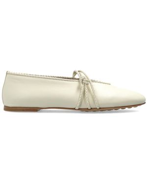 Bottega Veneta Leather Ballerinas 'Rosa' - White