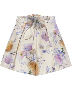 Zimmermann Floral Motif Shorts - White