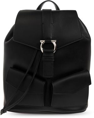 Ferragamo Leather Backpack - Black