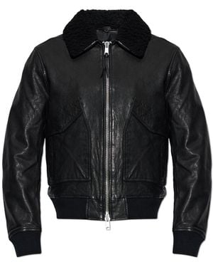 AllSaints 'Vaucluse Aviator' Leather Jacket - Black