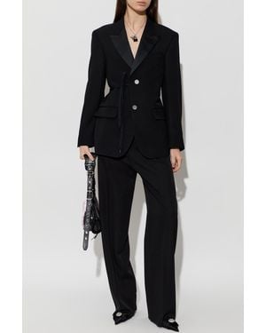 Balenciaga Wool Blazer With Single Vent - Black