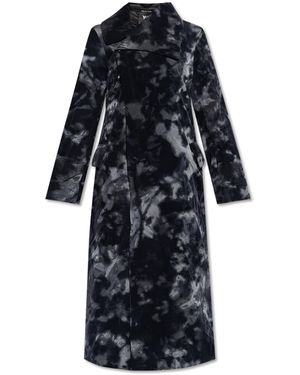 Y-3 Insulated Coat With Velvet Finish - Black