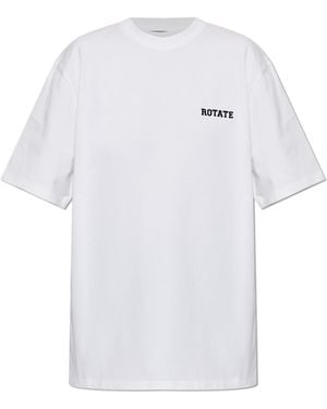ROTATE BIRGER CHRISTENSEN T-Shirt With Embroidered Logo - White