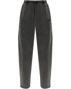 Alexander Wang Joggers With Embroidered Logo - Black