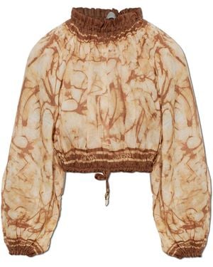 Zimmermann Short Loose-Fit Top - Natural