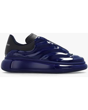 McQueen Men's Show Patent-leather Low-top Trainers - Blue