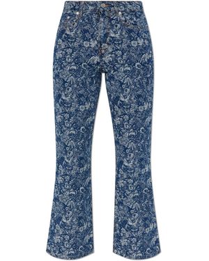 Ganni Jacquard Jeans - Blue