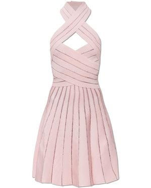 Balmain Backless Dress - Pink