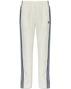 adidas Originals Trousers With Decorative Weave - White