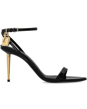 Tom Ford Leather Heeled Sandals - Black