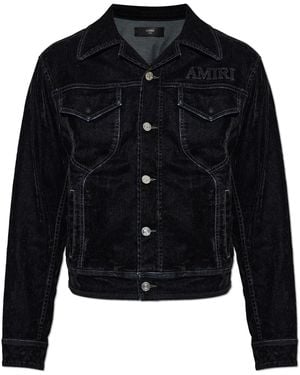 Amiri Denim Jacket With Logo - Blue