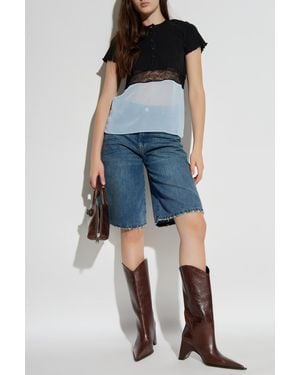 Coperni Top Made Of Combined Materials - Blue