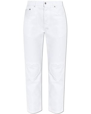 Moschino Jeans With Heart Motif - White