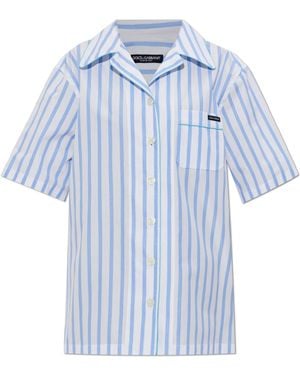Dolce & Gabbana Striped Pattern Shirt - Blue