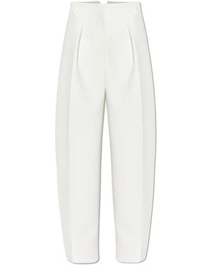 Jacquemus Creased Trousers "Ovalo" - White