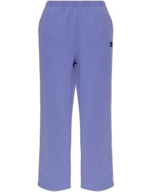American Vintage Joggers With Printed Logo - Blue