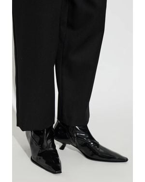 Marni Leather Heeled Ankle Boots - Black