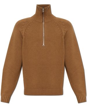 Tom Ford Jumper With Stand-Up Collar - Brown