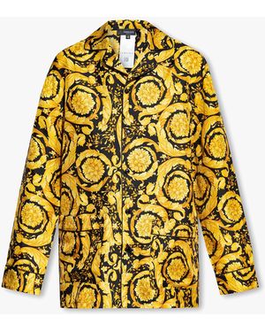 Versace Yellow Silk Pyjama Top
