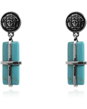 Versace Earrings With Stone - Blue