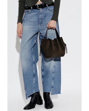 Yuzefi Suede Bag 'Scallop Mini' - Blue
