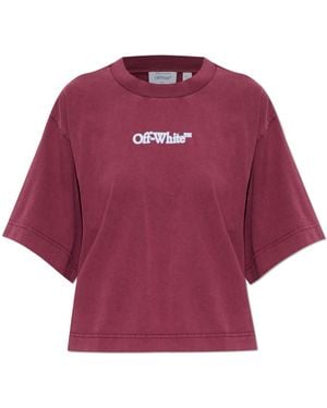 Off-White c/o Virgil Abloh T-Shirt With Logo - Red
