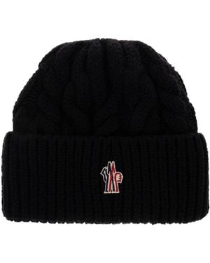 Moncler Apres-Ski Beanie Hat - Black