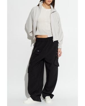 Y-3 Jacket With Stand-Up Collar - White