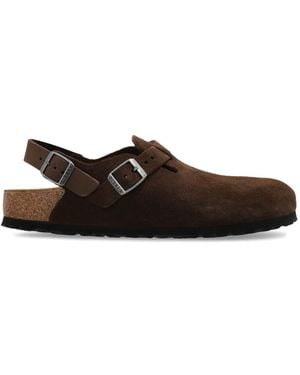 Birkenstock 'Tokio Ii Suede' Slides - Brown