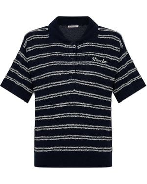 Moncler Shirt With Logo Patch - Blue