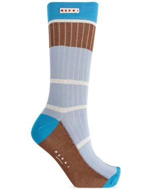 Marni Socks With Logo - Blue