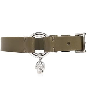 McQueen Leather Bracelet - Green