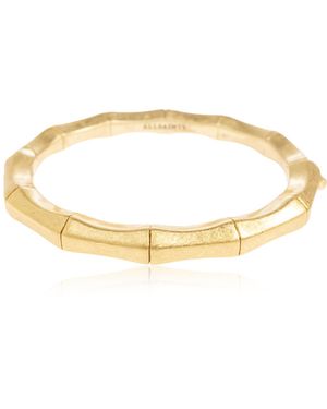 AllSaints Bracelet With Engraved Logo - Metallic