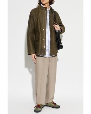 Rag & Bone Leather Jacket With Pockets - Natural