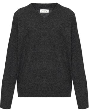 American Vintage V-Neck Jumper - Black