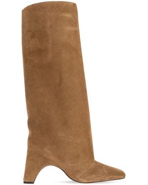 Coperni Suede Heeled Boots - Brown