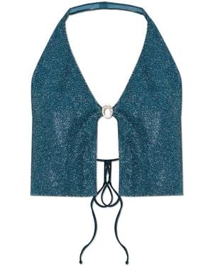 Oséree Top With Lurex Thread - Blue