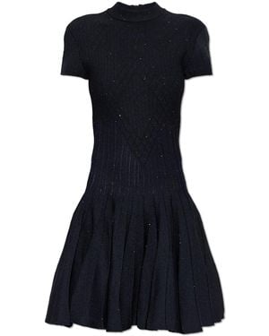 Balmain Dress With Shimmering Sequins - Black