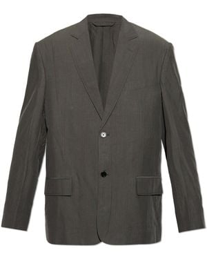 Balenciaga Blazer With Pinstripe Pattern - Grey