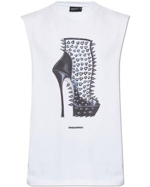 DSquared² Sleeveless T-Shirt - White