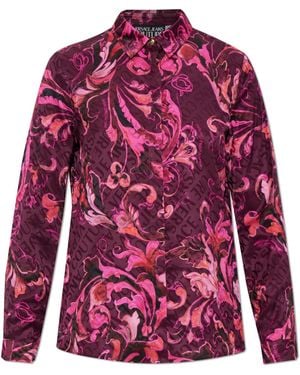 Versace Jeans Couture Shirt With 'Barocco' Pattern - Red