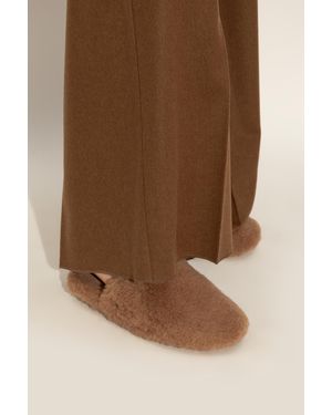 Max Mara Woolen Slippers Teddy - Brown
