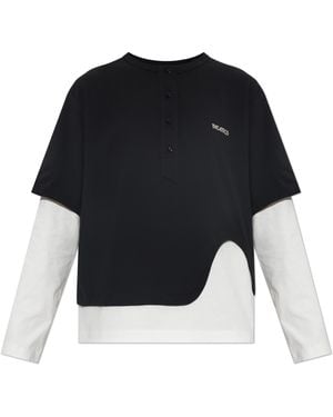 The Attico Long-Sleeved Top - Black
