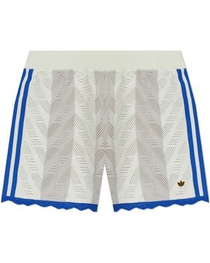 adidas Originals Shorts With Logo Appliqué - White