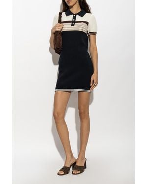 CASABLANCA Dress With Logo Patch - Black