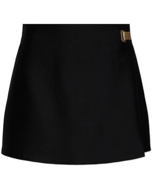 Balenciaga Woollen Skirt-Shorts - Black