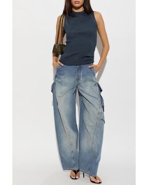 Alaïa 'Cargo' Jeans - Blue